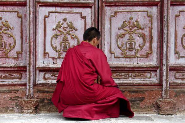 Big Loop of Mongolia 41 Monk Praying